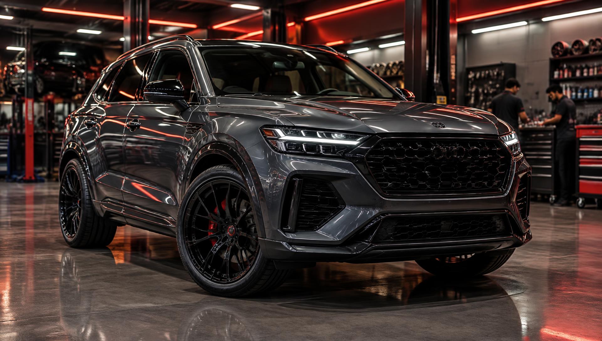 Premium modified SUV inside the Car Dynamic workshop